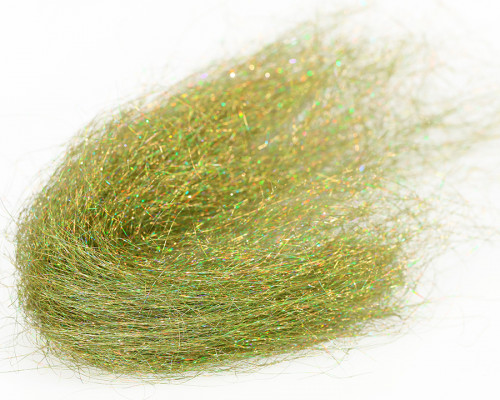 Dyed Holo Angel Hair, Olive UVR / 26